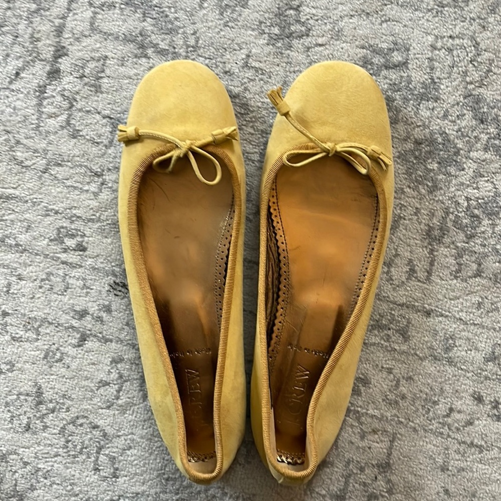 Jcrew suede ballet flats